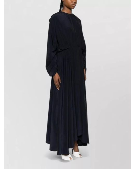 Lanvin Black Dress Knee Length Long Sleeves High Neckline