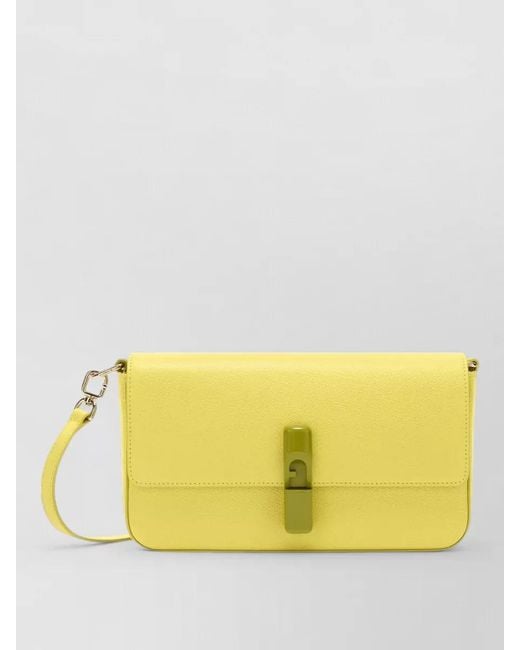 Furla Yellow Iride Small Crossbody Bag Adjustable Strap