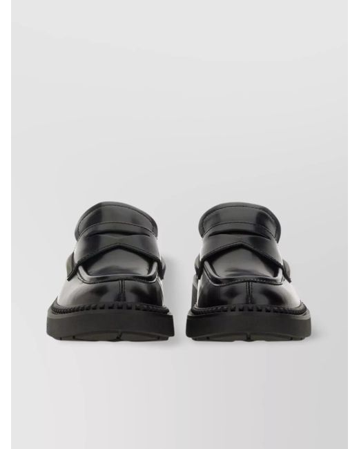 Ash Black Leather Loafers