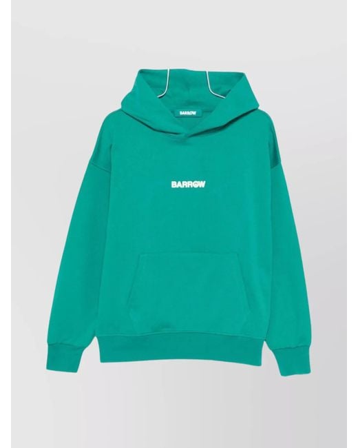 Barrow Green Cotton Hoodie for men