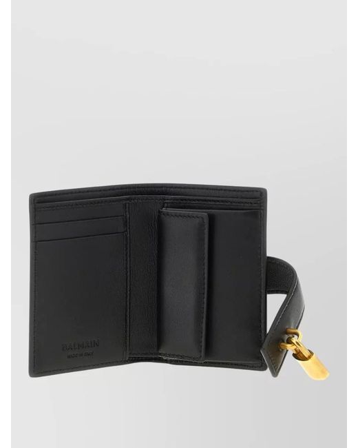 Balmain Black Lamb Leather Wallet