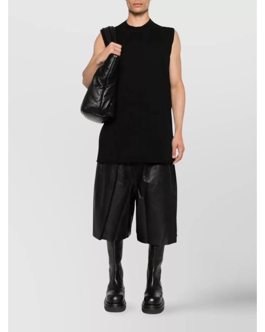 Rick Owens Black Cotton Sleeveless Tank Top for men