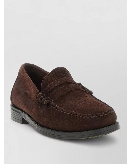 G.H.BASS Brown Weejuns Larson Suede Penny Strap Loafers for men