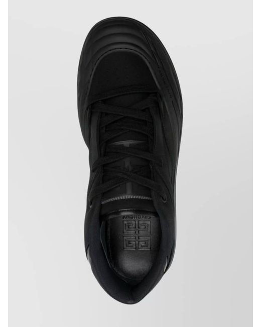 Givenchy Black Leather Panelled Low-Top Sneakers for men