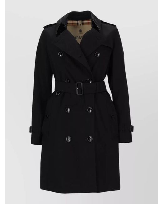 Burberry Black Jacket Featuring Epaulettes And Storm Flap