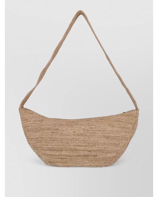 IBELIV White Shoulder Bag Woven Texture Single Strap