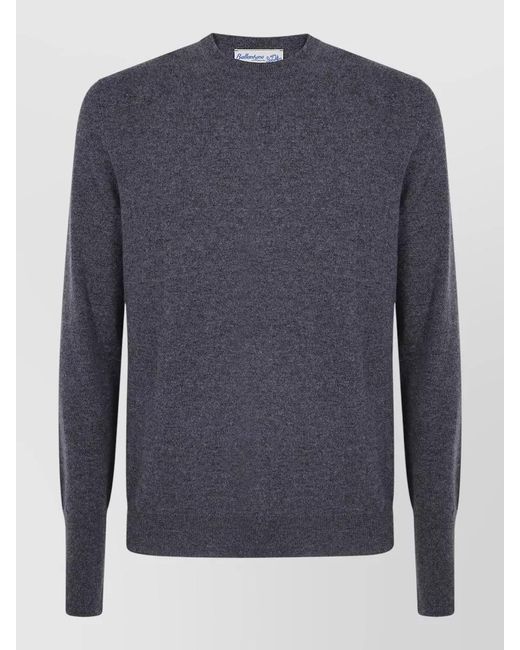 Ballantyne Blue Crew Neck Knit Pullover Long Sleeves for men