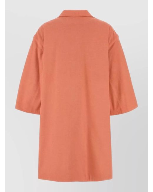 Prada Orange Cotton Knee-Length Dress