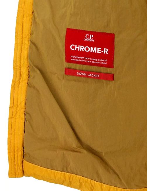 C P Company Yellow Hooded Coat Adjustable Hood Elastic Cuffs for men
