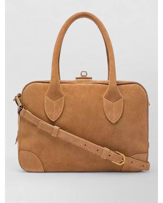 Golden Goose Deluxe Brand Brown Suede Shoulder Bag