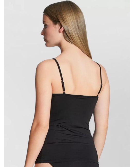 Calida Black Top Adjustable Straps Fitted Silhouette