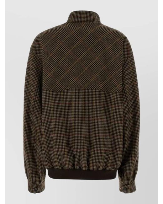 Miu Miu Green Embroidered Wool Bomber Jacket