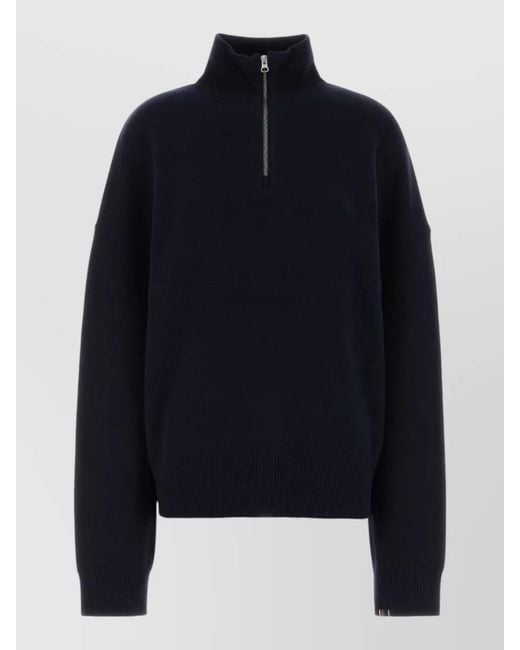 Extreme Cashmere Blue Cashmere Blend High Neck Sweater 235