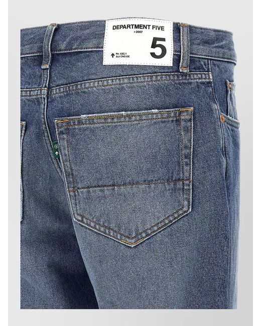 Department 5 Blue Musso Jeans Straight Fit Belt Loops for men