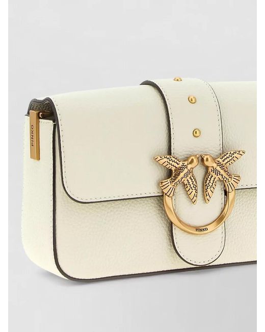 Pinko Natural Love Bag One Mini Leather Shoulder Bag