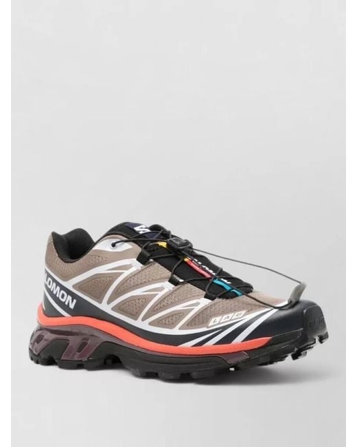 Salomon Gray Xt-6 Lace-Up Sneakers