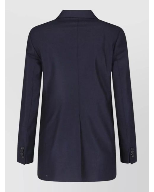 Tagliatore Blue Cashmere Virgin Wool Suit Jacket