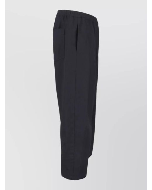 Maison Margiela Blue Straight Trousers Pleated Front Side Pocket for men