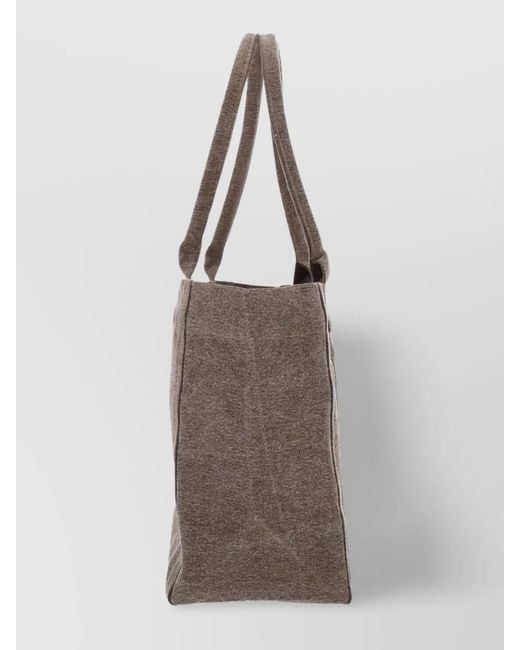 Isabel Marant Natural Yenky Cotton Logo Tote Bag