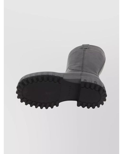 Hogan Black Leather High Boots