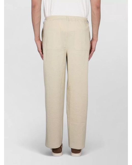 Howlin' By Morrison Natural Cotton Pants Elastic Waistband Belt Loops for men