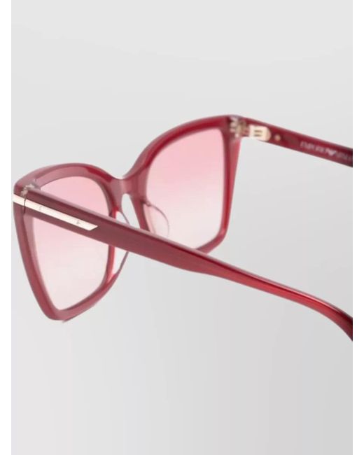 Emporio Armani Pink Square Frame Sunglasses Tinted Lenses Design
