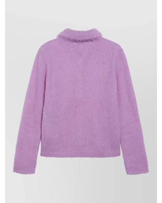 Chloé Purple Slim-Fit Polo Sweater