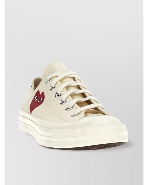 COMME DES GARÇONS PLAY Metallic Cotton Low-Top Sneakers