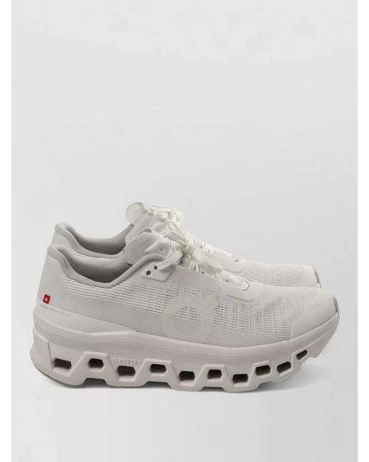 On Shoes White Perforated Low-Top Sneakers