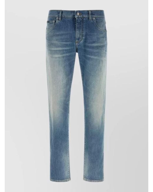 Dolce & Gabbana Blue Denim Jeans Straight Leg Belt Loops for men
