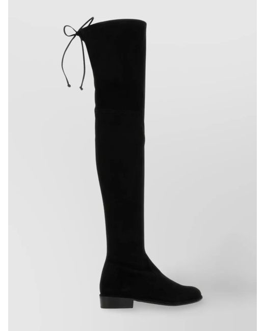 Stuart Weitzman Black Suede Over-The-Knee Boots