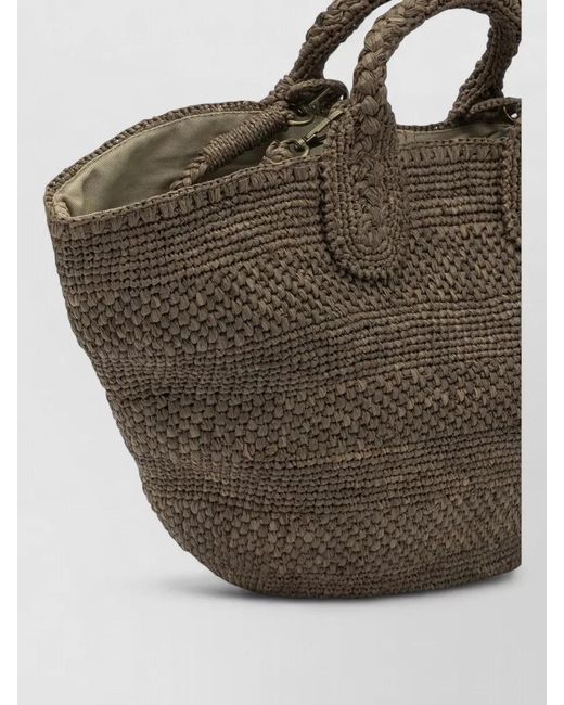 IBELIV Multicolor Beach Bag Handbags Braided Handles Texture