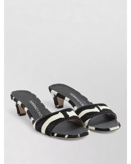 Ferragamo Gray Leather Sandals