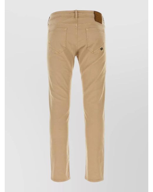 Incotex Natural Stretch Cotton Pants Five Pocket Design