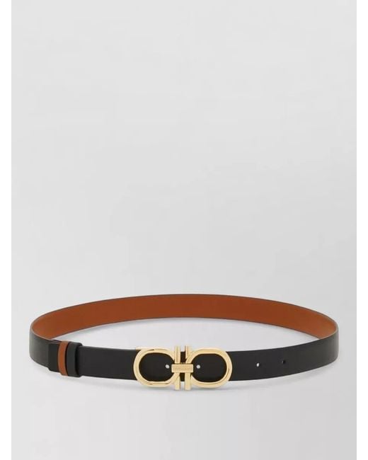 Ferragamo Gray Leather Belt