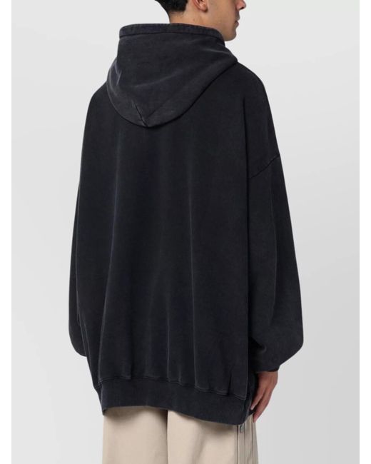 Martine Rose Blue Oversized Hoodie With Front Graphic Print for men