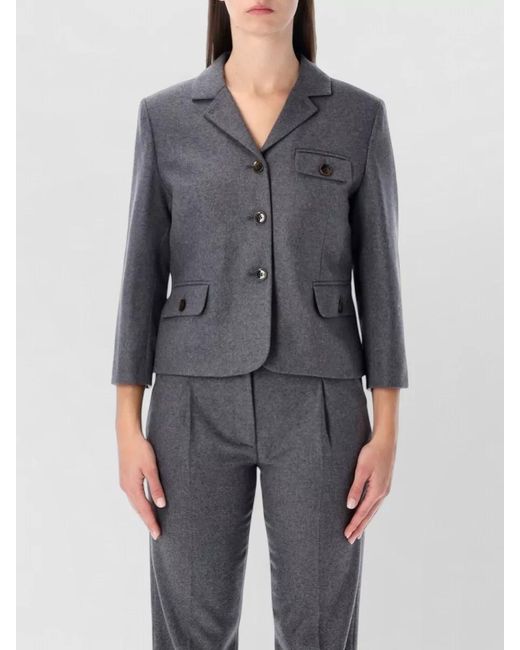 THE GARMENT Gray Mitch Tailored Jacket Chest And Front Pockets