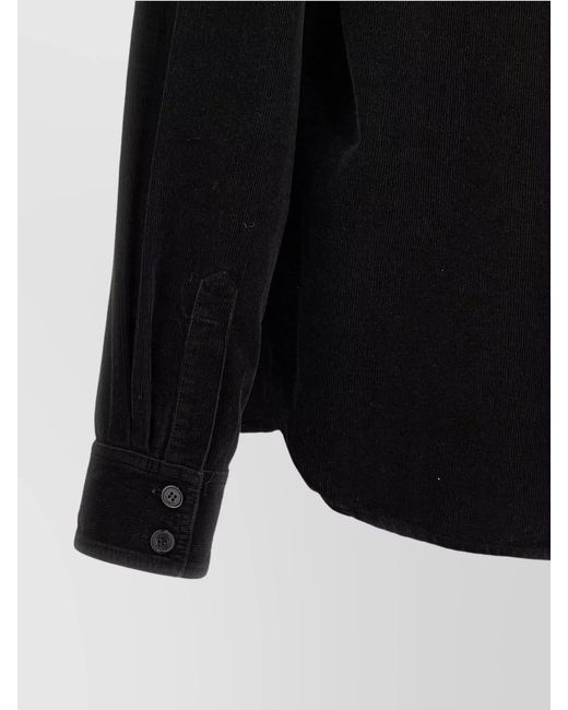 Saint Laurent Black Corduroy Overshirt for men