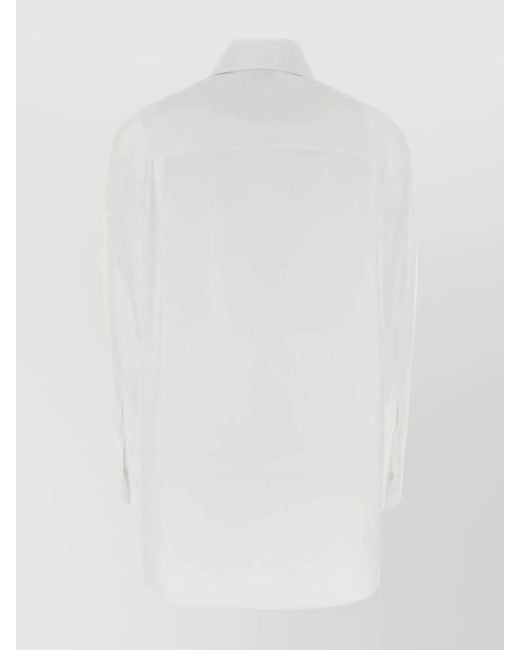 McQueen White Cotton Shirt for men