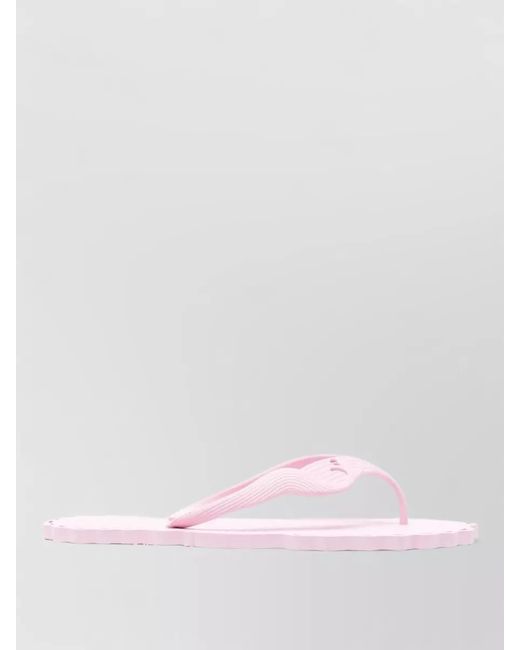 Zimmermann Pink Scalloped Thong Sandals Open Toe Design