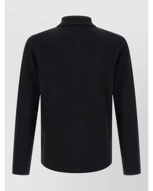 Zanone Blue Sahara Cardigan Jacket Long Sleeves Collar for men
