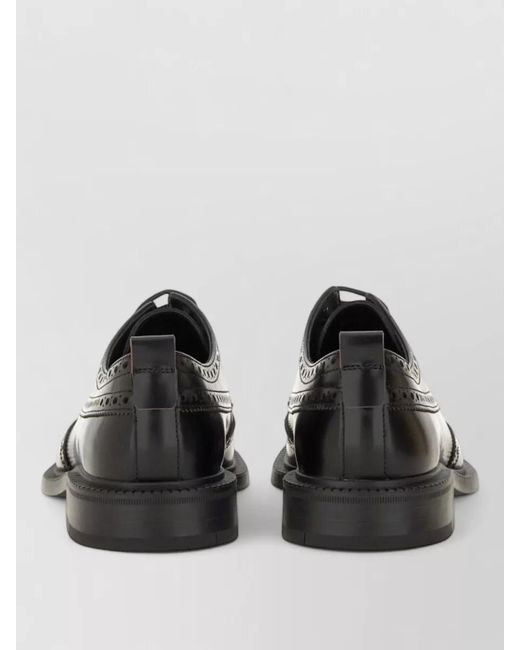HUGO Black Leather Derby Loafers for men