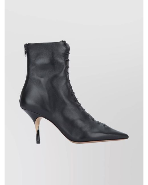 Jacquemus Black Lamb Leather Ankle Boots