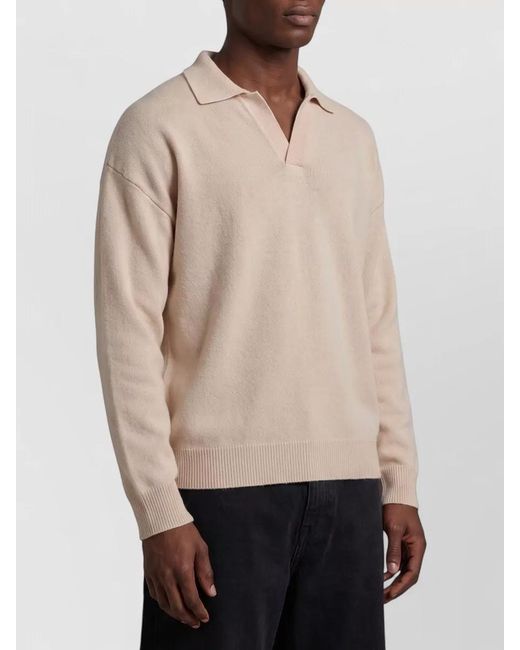 Roberto Collina Natural Salt Skipper Merino Wool Polo Shirt for men