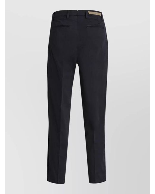 Briglia 1949 Blue Chino Trousers Stretch Cotton Tailored Cut