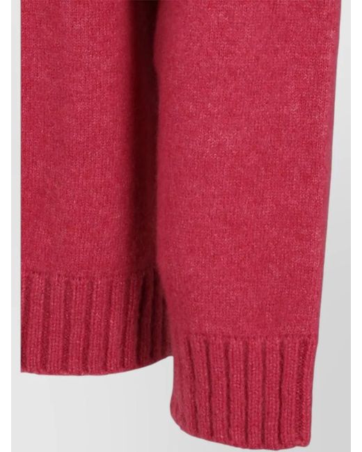 Laneus Textured Knit Sweater Ribbed Cuffs Hem for men