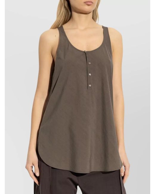 Lemaire Brown Sleeveless Tank Top