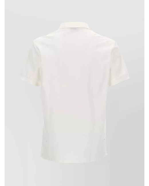 Burberry White Logo-Embroidered Polo Shirt for men