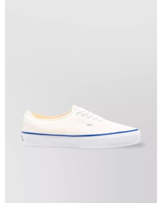 Vans White Silk Nylon Low Top Sneakers