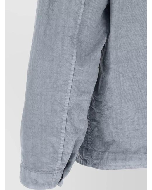 Stone Island Blue 1200003 Overshirt Jacket Chest Pocket Sleeves for men
